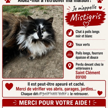 Photo de chat perdu à Soucy