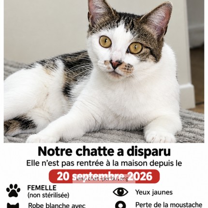 Photo de chat perdu à Gennevilliers